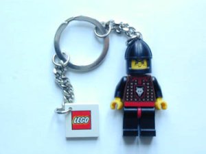 Robber 2 Key Chain with 2 x 2 Square Lego Logo Tile