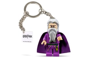 Dumbledore Key Chain with 2 x 2 Tile with Harry Potter Logo