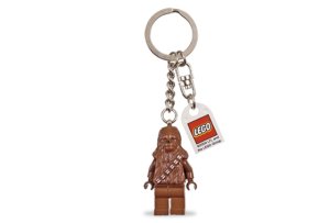 Chewbacca (Reddish Brown) Key Chain with Lego Logo Tile, Modified 3 x 2 Curved with Hole