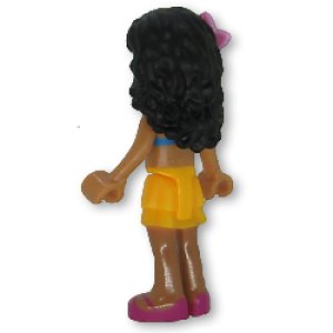 画像2: ケイト(ダークアジュール-ビキニトップ・ブライトライトオレンジ-レイヤードスカート) (2)