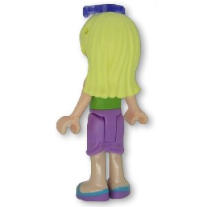 画像2: ステファニー(グリーンホワイトストライプ・スカートミディアムラベンダー) (2)