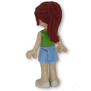 画像2: ミア(グリーンホワイトストライプ・スカート-ブライトライトブルー) (2)