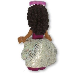 画像2: アンドレア(マジェンタ-ベストトップ・ライトアクア-レイヤードスカートスパンコール) (2)