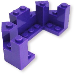城壁トップ4x8x2.3（ダークパープル）