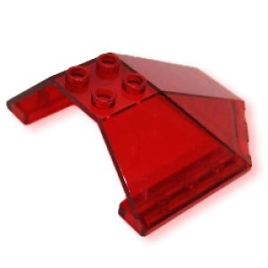 画像2: フロントガラス6x6x2キャノピー(トランスレッド) (2)