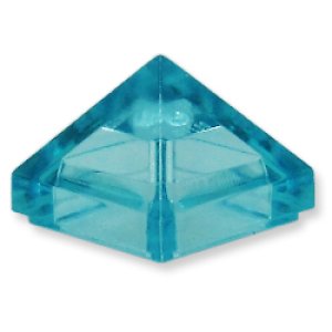 45°スロープ1x1x2/3・4傾斜（トランスライトブルー）