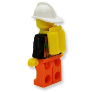 画像2: ファイヤマン・ホワイトヘルメット・エアタンク・ストライプベスト (2)