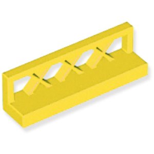 格子フェンス1x4x1（イエロー）