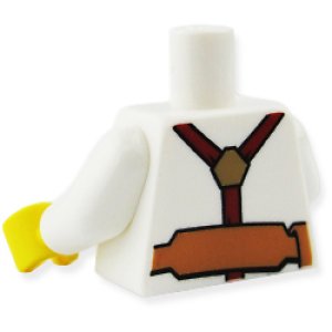 画像2: トルソー（ホワイトシャツ・ネクタイタン・サスペンダー・胸ペン） (2)