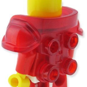 画像2: ブレストプレートアーマー・バック4スタッド(トランスレッド) (2)