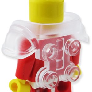 画像2: ブレストプレートアーマー・バック4スタッド(トランスクリアー) (2)