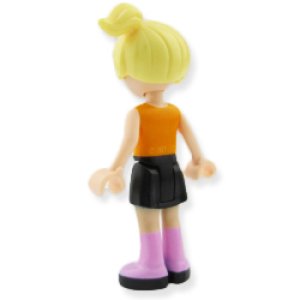 画像2: クロエ(ブライトライトオレンジ ベスト・ブラック スカート) (2)