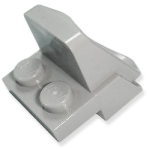 画像2: フロントグリル1x2x2-2/3スロープ(ライトブルーイッシュグレー) (2)