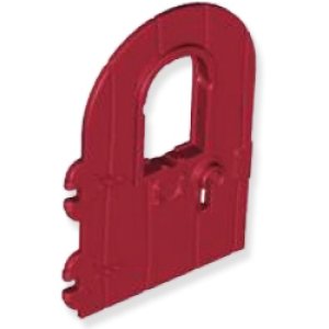 アーチ型鍵穴ドア1x4x6（ダークレッド）