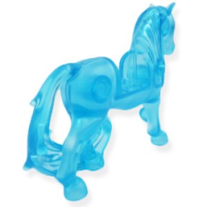 画像2: ホース・2x2カットアウト・ロングテール(トランスライトブルー) (2)