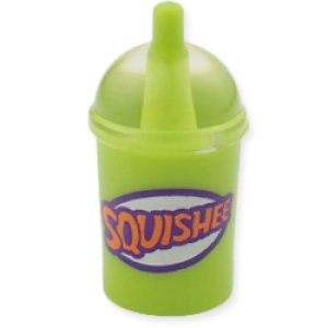 テイクアウトカップ1x1・ストロー（ライム・SQUISHEE）