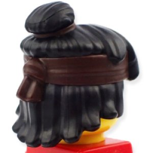 画像3: ヘア289(ブラック/鉢巻・ダークブラウン) (3)