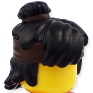 画像2: ヘア289(ブラック/鉢巻・ダークブラウン) (2)