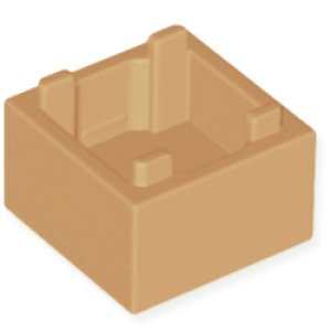 コンテナボックス/トップオープン2x2x1（ミディアムダークフレッシュ）