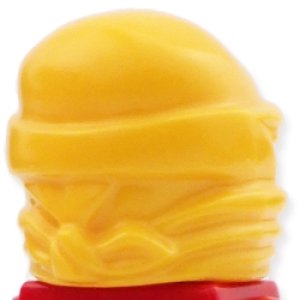 画像2: 忍者頭巾（ブライトライトオレンジ・アジアン文字・スカイラー） (2)