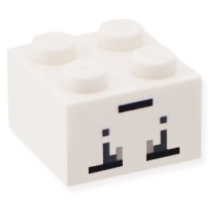 2x2ブロック（Minecraft Ghast Face）