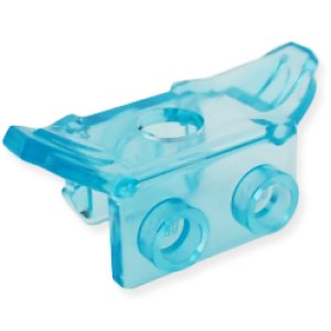 画像2: ショルダーガード・フロント1バック2スタッド(トランスライトブルー) (2)