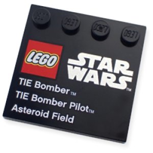 4x4タイル・エッジ スタッド（Star Wars Tie Bomber Tie Bomber Pilot Asteroid Field）