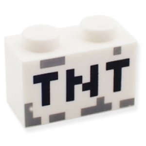 1x2ブロック（ホワイト・TNT・マインクラフト）