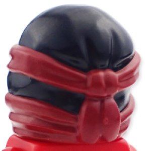 画像2: 忍者頭巾(ブラック/ダークレッド・ニャー) (2)