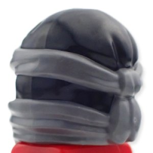 画像2: 忍者頭巾(ブラック/ダークブルーイッシュグレー・コール) (2)