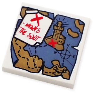 2x2タイル（トレジャーマップ・X - MARKS THE SPOT）