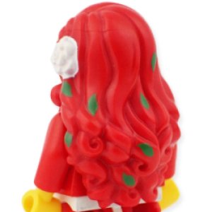 画像3: ヘア118(レッド・ホワイト ローズ/葉) (3)