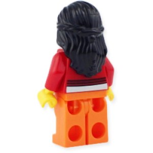 画像2: ハートネックレス・トリミングセーター・オレンジレッグ・ヘアーブラック (2)