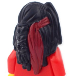 画像2: ヘア309（ブラック・バンダナ ダークレッド） (2)