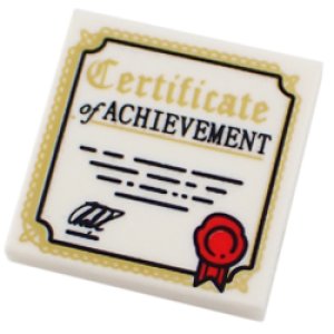 2x2タイル（Certificate of ACHIEVEMENT）