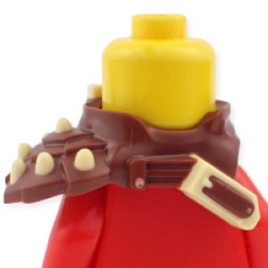 画像2: フェイスバー・ショルダーパッドアーマー・バック シース(タン/レディッシュブラウン) (2)