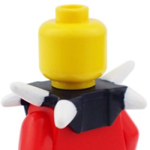 画像2: ショルダーガード(スパイクホワイト・レッドドクロ) (2)