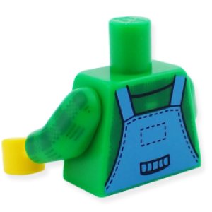 画像2: トルソー(オーバーオール/Mブルー・シャツ/Bグリーン) (2)