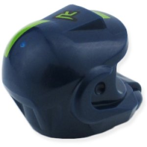 画像2: スペースヘルメット・2(ダークブルー/ライムグリーン R) (2)