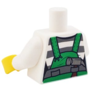 画像2: トルソー(オーバーオール/グリーン・ベルト/グレー) (2)