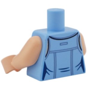 画像2: トルソー（ブラウス ブライトライトブルー/ストライプ・ネックレス） (2)