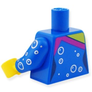 画像2: トルソー(フィーメイル トップ ブルー・マジェンタ トリム・バブル パターン) (2)