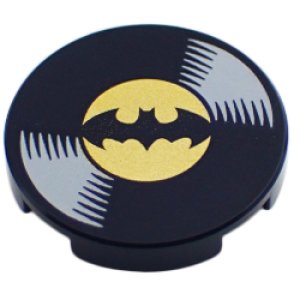 ラウンド2x2タイル（レコード・バットマン）