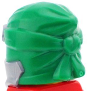 画像2: 忍者頭巾・TYPE7(フラットシルバー/グリーン) (2)