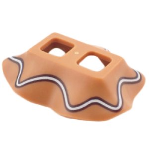 画像2: プラスチック スカート（ミディアムヌガー・ウェイビー レディッシュブラウン/ホワイト） (2)