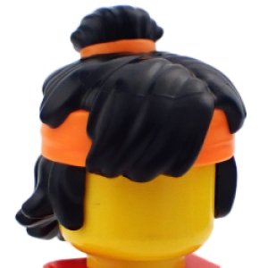 画像2: ヘア290(ブラック/鉢巻・オレンジ) (2)