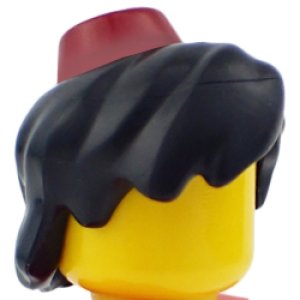 画像2: ヘア(ブラック・ハットダークレッド) (2)