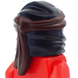 画像2: 忍者頭巾・TYPE4(ブラック/ダークブラウン・コール) (2)