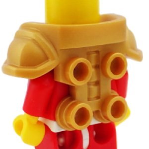 画像2: ブレストプレートアーマー・バック4スタッド(パールゴールド) (2)