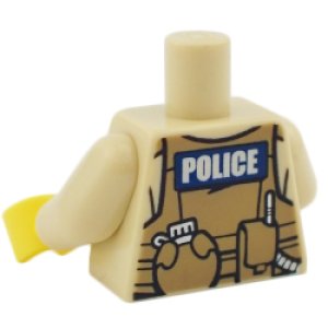 画像2: トルソー(ポリス・ベスト ダークタン・シルバー バッジ・バック無線) (2)